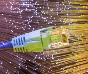 network cable with high tech technology color background