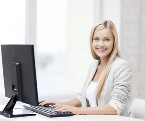businesswoman with computer