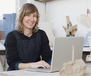 Artist with laptop