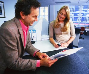 view of a two business executives in an office