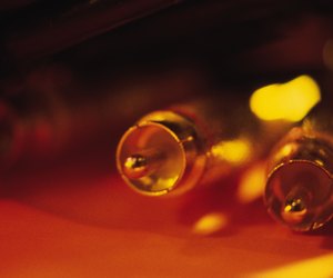 Close-up of BNC cables