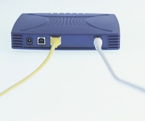 Cables connecting to computer server