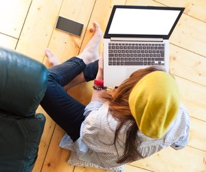 Girl using modern technology