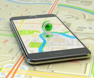 Mobile gps navigation, travel destination, location and positioning concept