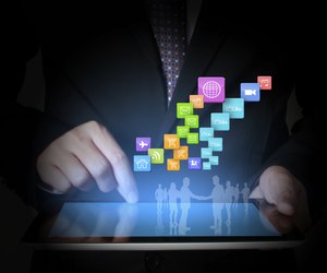 touch- tablet in hands businessmen