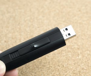 flash drive for data storage.