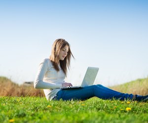 girl with laptop