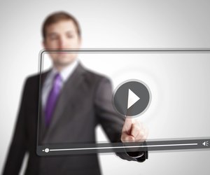 Man press video play button