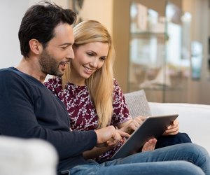 Couple surfing on the web