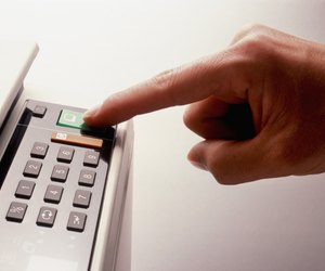 hand on copier printer