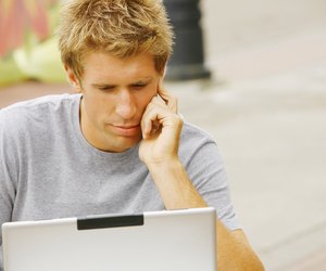 Man behind a laptop
