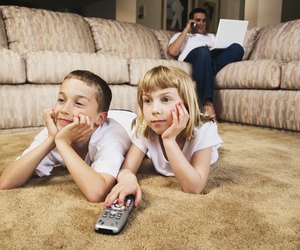Children watching television