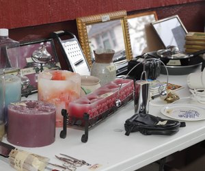 Close Up of Items at a Tag Sale