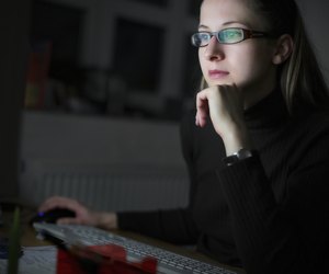 working late