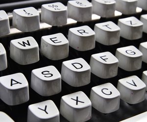Detail of the keyboard of a typewriter