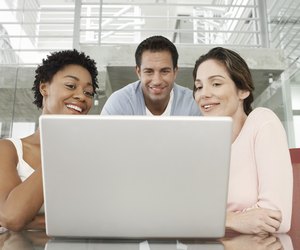 Businesspeople Using Laptop