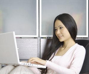 Woman working with computer