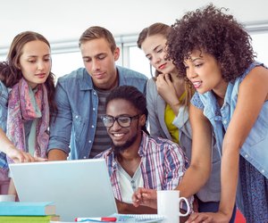 Fashion students working as a team
