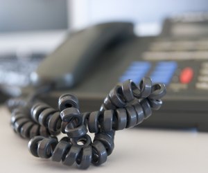 Shot of a telephone cord