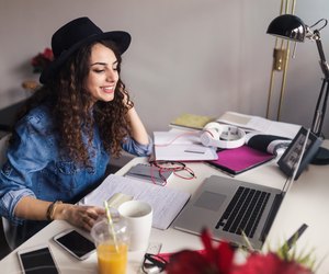 Freelancer during the work in home office