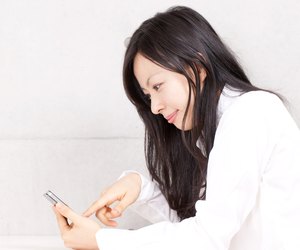 Businesswoman using a smartphone