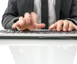 Working on computer