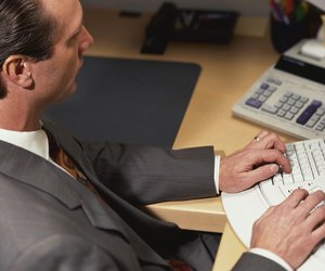Businessman Typing