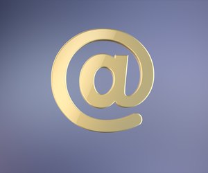 Mail At Sign Gold 3d Icon
