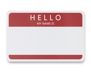 Blank name tag