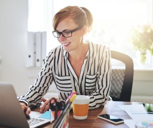 Successful female entrepreneur with a new business