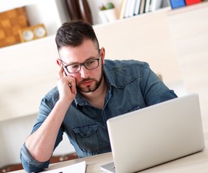 Young businessman working