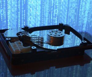 close up of hard disk