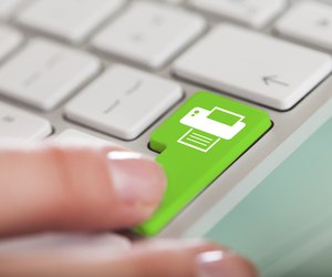 Hand On Printer Button