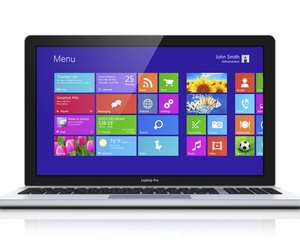 Modern laptop with touchscreen interface