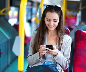Woman on bus