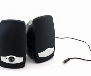 Small computer speakers.