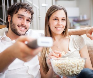 Couple watching a movie