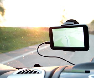 Global Positioning System attached to the windshield