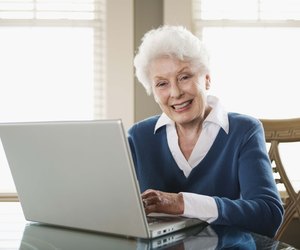 Woman using laptop