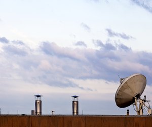 Satellite Dish on Rooftop