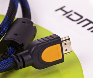 HDMI cable isolated on a white background