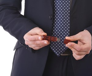 USB flash drive in Businessman hands.