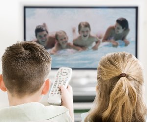 Children watching television
