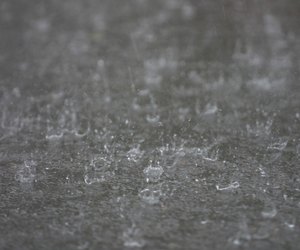 Splashing raindrops