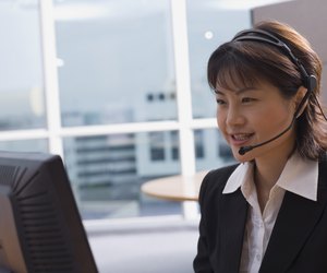 Businesswoman on her computer