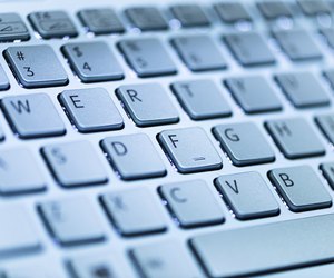 Keyboard with white blank Enter button, with copyspace