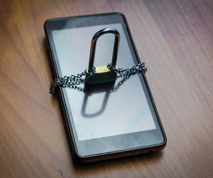 security concept. smartphone lock