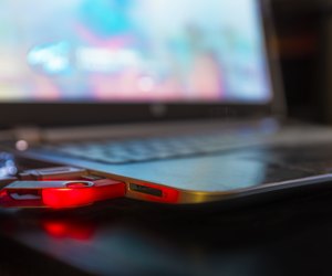 Laptop with memory stick