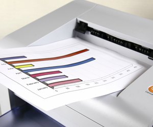 Printed sales report and laser printer