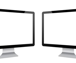 Two monitors productivity concept